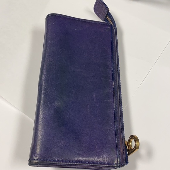 Marc Jacobs Totally Turnlock Purple Leather Wallet - Picture 3 of 11